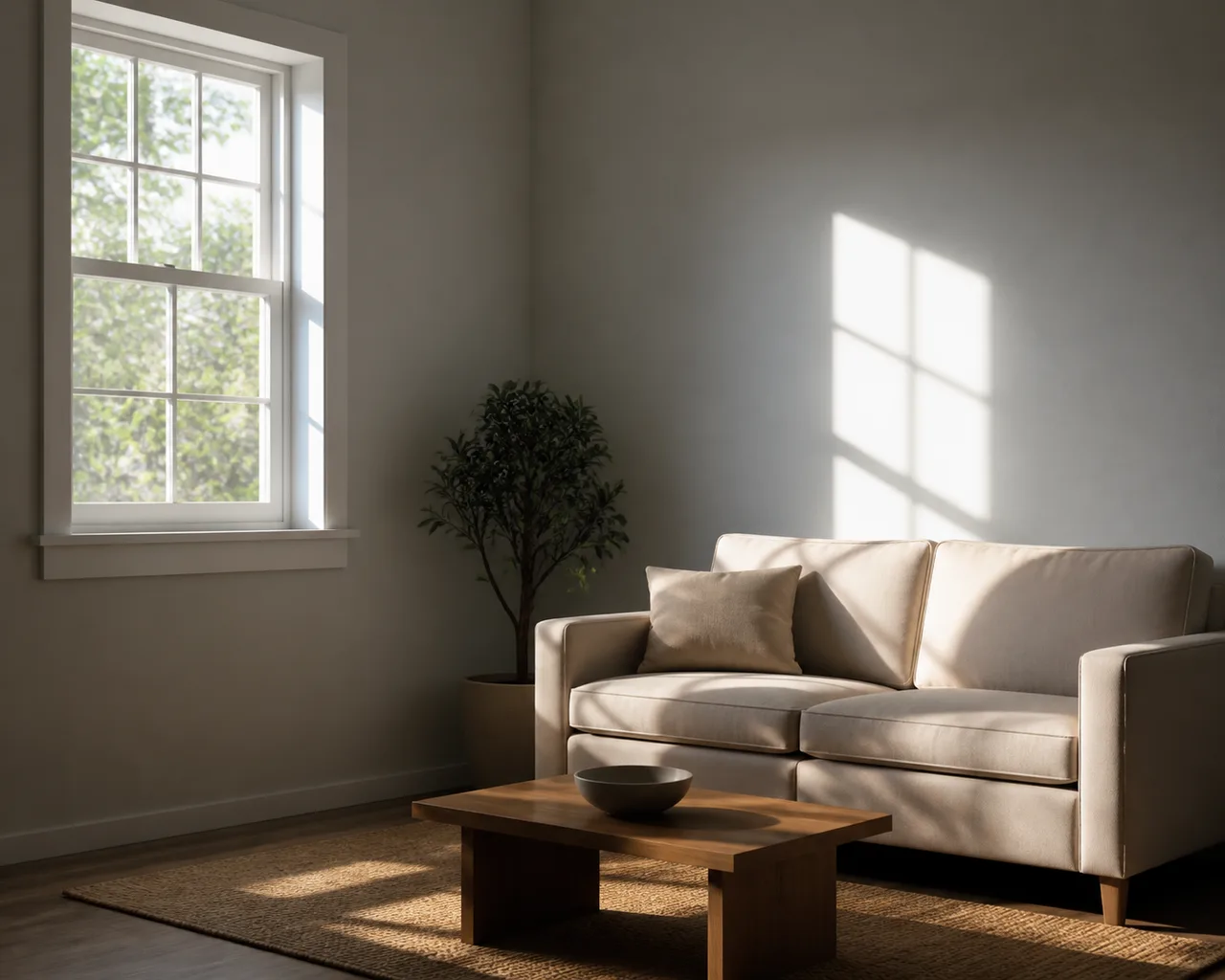 Minh họa cho “nguồn sáng hợp lý từ cửa sổ”: The key light clearly originates from the window.
