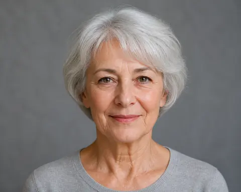 Minh họa cho “Biểu hiện độ tuổi”: an older adult with silver hair and gentle facial lines.
