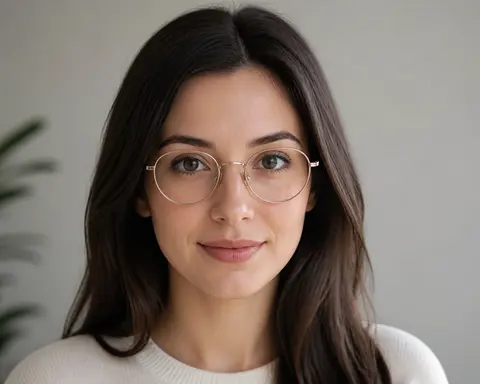 Minh họa cho “Kính mắt”: thin-frame glasses with both eyes clearly visible.