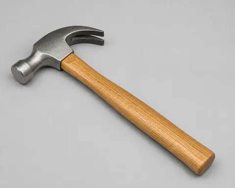 Minh họa cho “Nhóm vật thể”: a single hand tool isolated on gray.