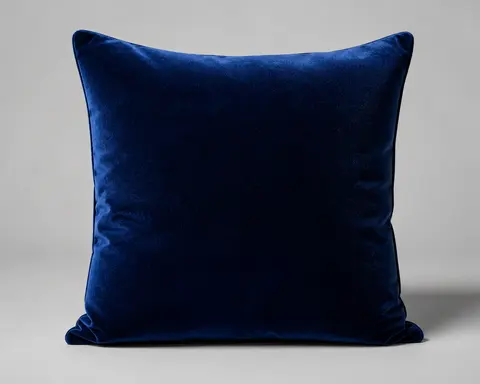 Minh họa cho “Vải”: deep blue velvet with a soft directional pile.