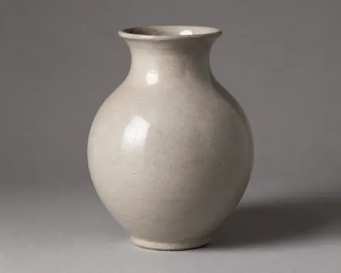 Minh họa cho “studio trong nhà”: A ceramic vase inside a controlled indoor studio.